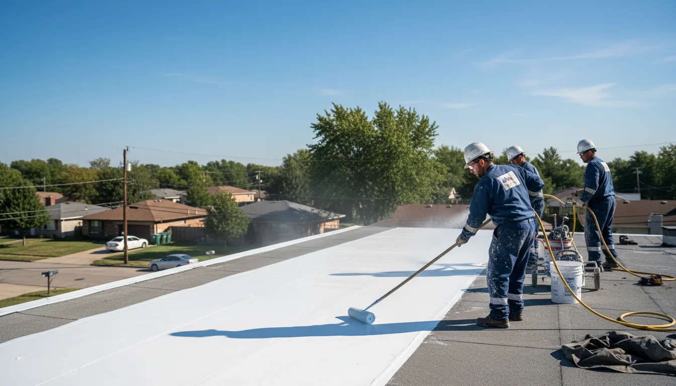 Commercial roof coating in Divernon, IL near me